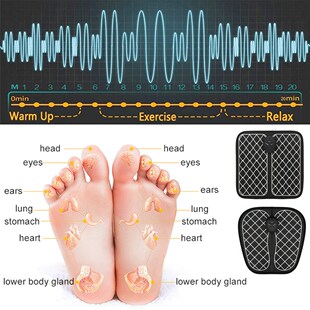 Electric EMS Tens Foot Massager Pad Feet Muscle Stimulator