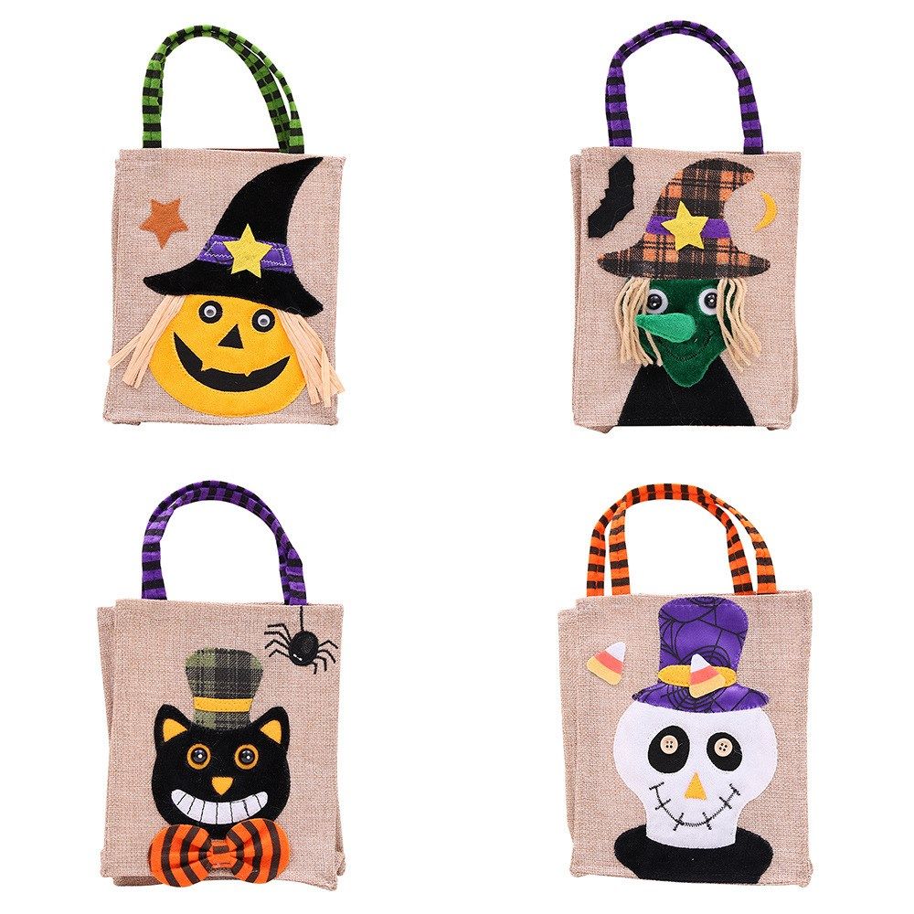 halloween cartoon pumpkin witch gift bag childrens party