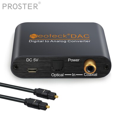 PROZOR DAC with Toslink cable Digital to Analog Analogue Au