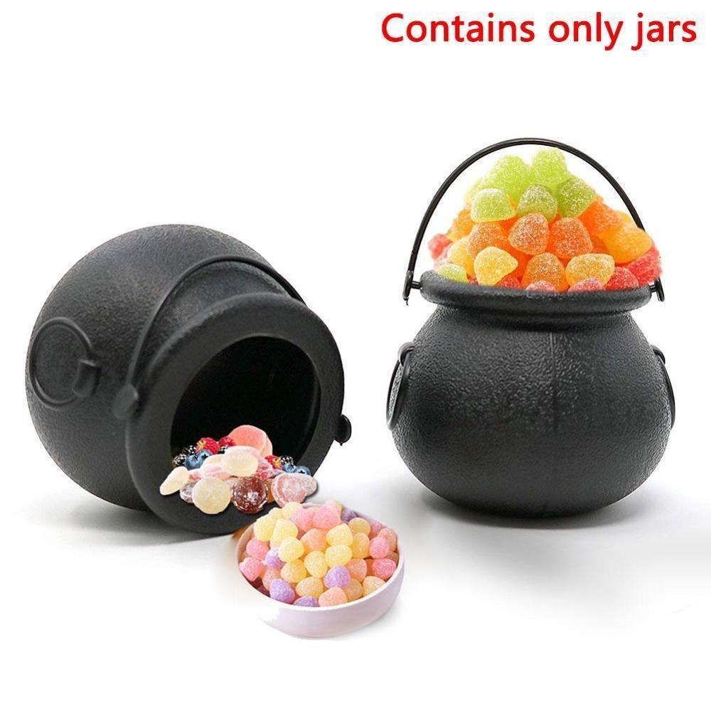 1pcs scary halloween candy biscuit kettle box witch