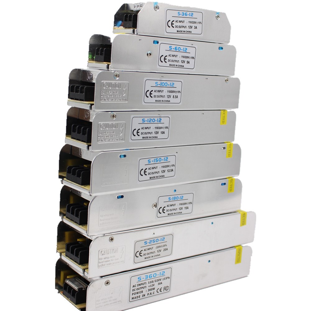 3/5/10//15/30A LED Power Supply DC12V 36W 60W 120W 150W 180W