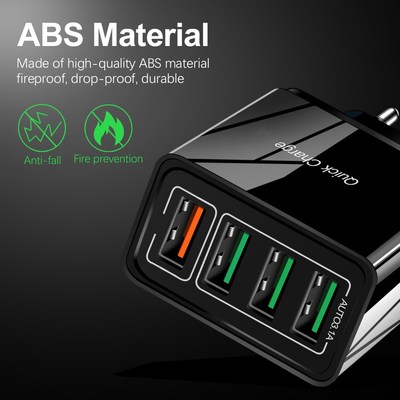 Portable Phone Accessories Qc 3.0 Uk Eu Us Plug Led Mobile