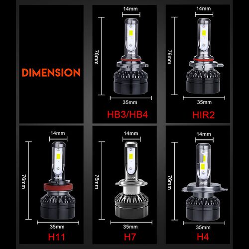 HB3 HB4 H11 H7 led automotivo bulb 12v fog lamp auto light c
