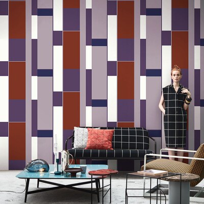 Nuelife Modern minimalist non-woven Nordic geometric lattice