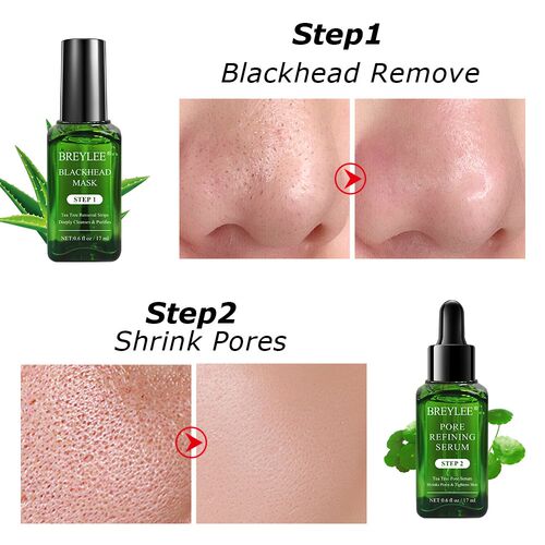 BREYLEE Black Mask Blackhead Remover Serum Face Sheet Mask S