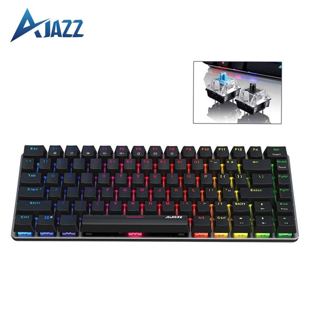ajazz ak33 mechanical keyboard blue switch 82 keys anti gho