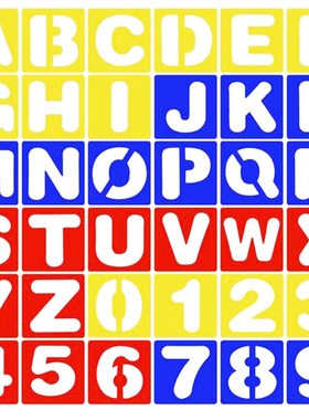 Alphabet Letter Number Stencil Set Painting Drawing Template