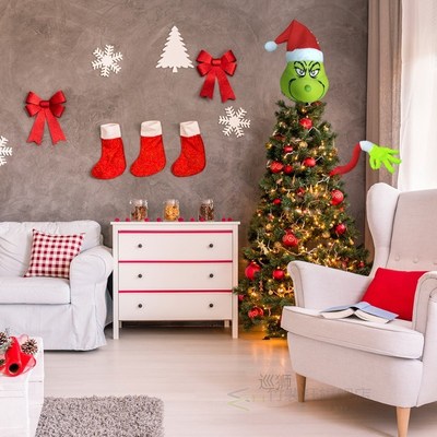 Grinch Christmas Tree Decorations Christmas Tree Topper + Ar