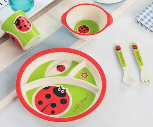 Cute Partition Dinnerware set,Baby eating tableware separate