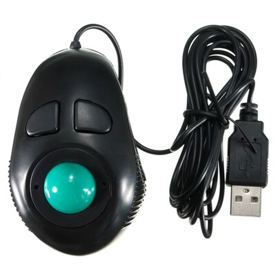 New Finger Handhold 4DB Mini Trackball Mouse Wired Mice Port