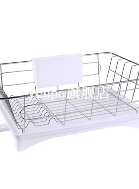 Stainless Steel Dish Drainer Drying Rack With 3-Piece Set Re