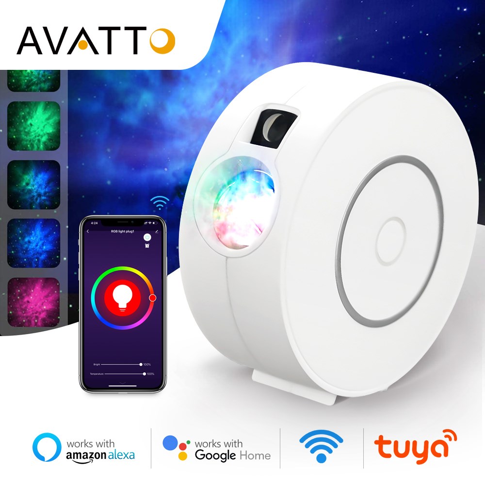 Tuya Smart Star Projector with Colorful Laser Starry Sky, Sm