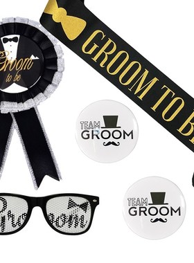 Bachelor Party Groom To Be Sash Team Groom Badge Decoration