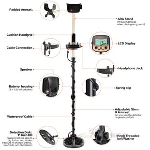 Underground Metal Detector LCD Display High Sensity Gold Bug