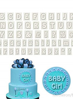 64 PCS Plastic Alphabet Cookie Cutter Set Fondant Cutters Mo