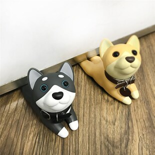 Cute Cartoon Dog Door Stopper Holder Bull Terrier PVC Prote