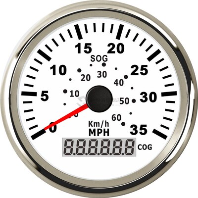 85mm 60/130KM/H Auto Marine GPS Speedometer 35/80MPH Speed G