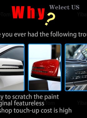 2pcs Replacement Side Wing Modified Mirror Cover Caps Carbon