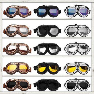 Motorcycle Glasses Retro Helmet Pilot Goggles Motorbike
