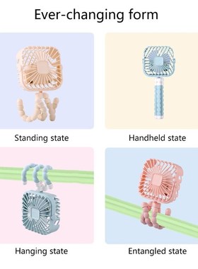 Mini Stroller Fan,600mAh Personal Portable Desk Handheld Bab