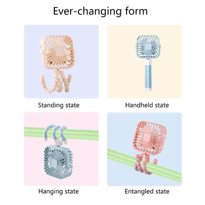 Mini Stroller Fan,600mAh Personal Portable Desk Handheld Bab