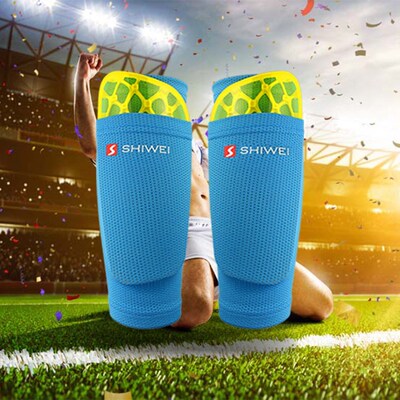 1 Pair teens Soccer Shin Guard With Pocket  Football Shin Pa