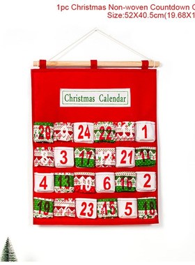 FENGRISE Christmas Advent Calendar Hanging Felt Xmas Countdo