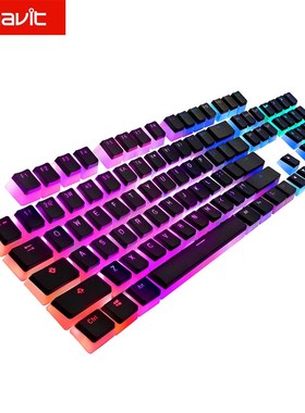 Keycaps Double Shot Backlit PBT Pudding Keycap Set with Pull