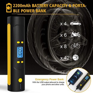 Portable Air Compressor, Pneumatic Pump, 150 Psi, Tire Pump