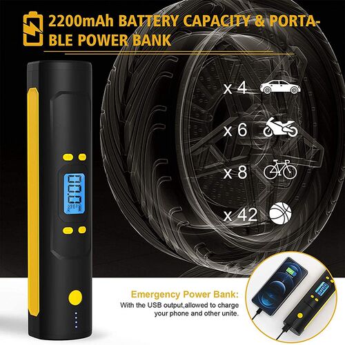 Portable Air Compressor, Pneumatic Pump, 150 Psi, Tire Pump