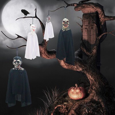 Halloween decoration zombie ghost pendant black and white