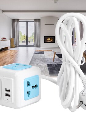 AC 250V Socket Multi Function 4 Outlet Dual USB Power Strip