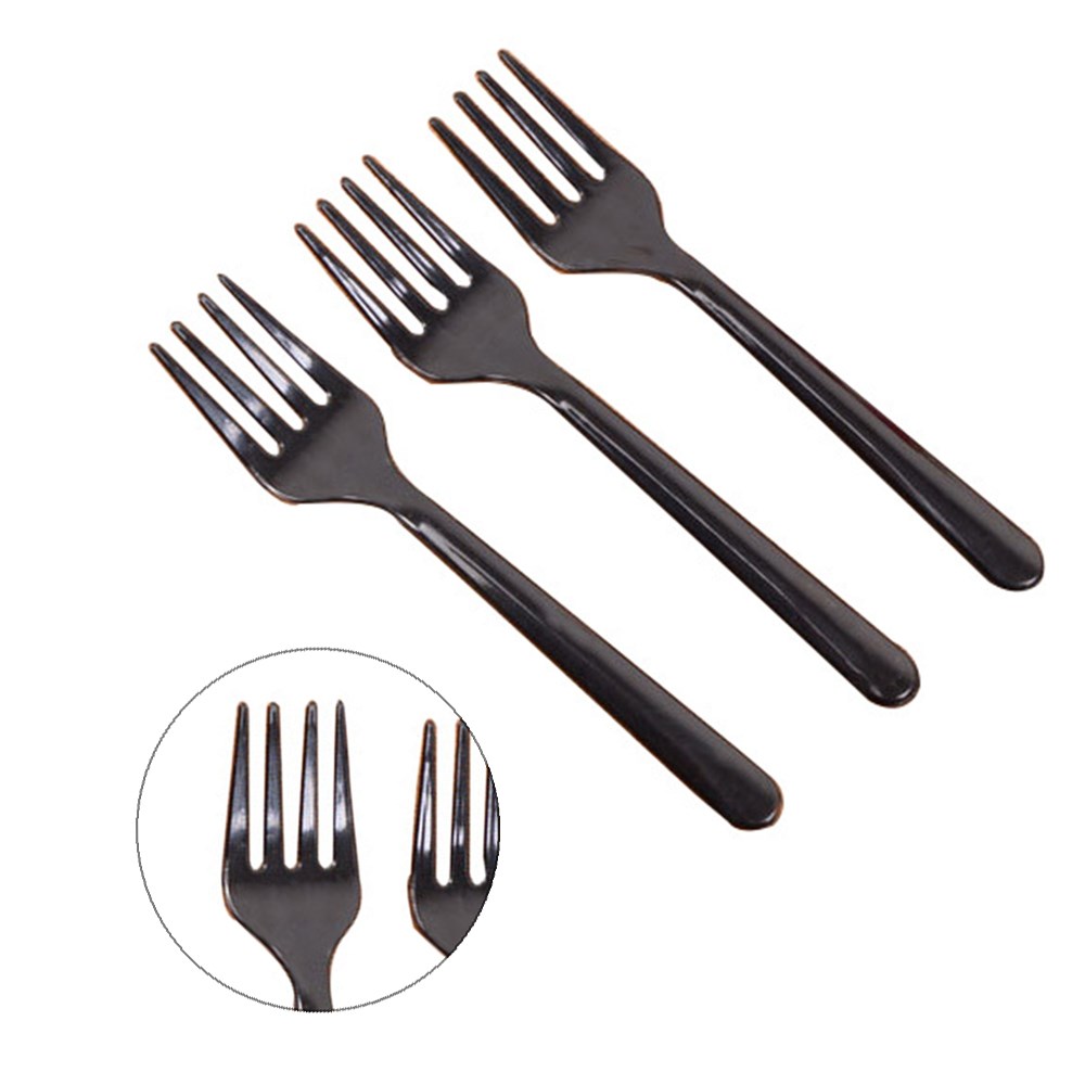 95pcs/pack 4 tooth disposable plastic cake fork for dessert