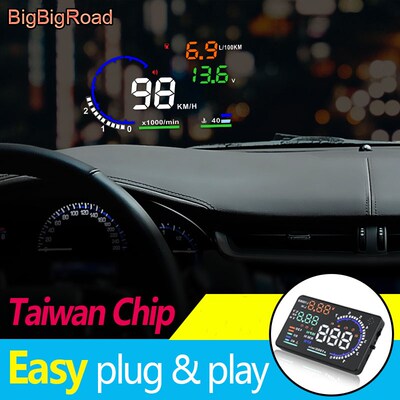 Car HUD OBD2 Computer Windscreen Projector Head Up Display F