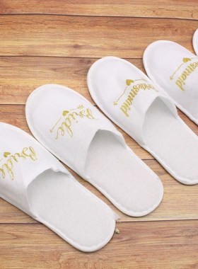 1 Pair Shower Spa Soft Slippers for Bridal Team Bride To Be