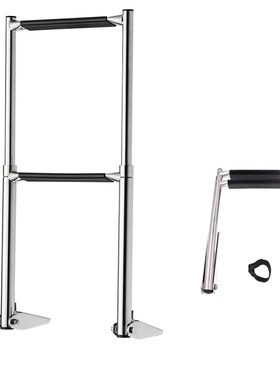 Stainless Steel 2 Step Telescopic Boat Ladder Marine Transom