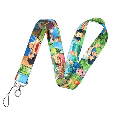 LX34 Howl's Moving Castle Lanyard Keychain Rope Mobile Phon