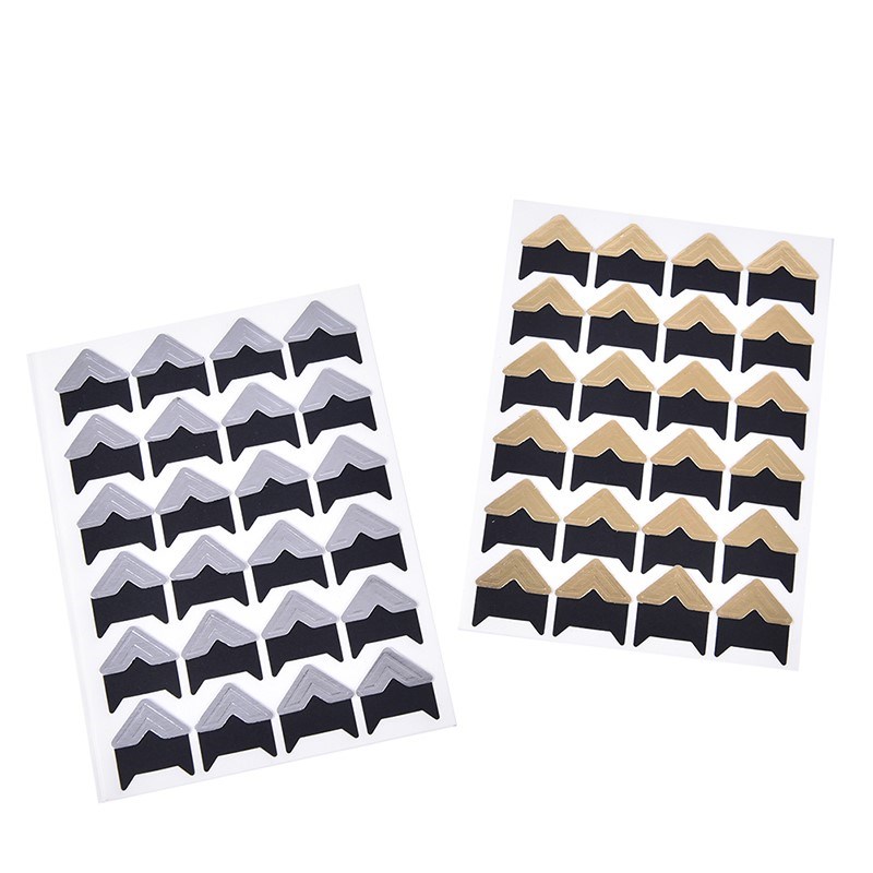 new 120PCS/(5 sheets) Vintage Corner Kraft Paper Stickers F