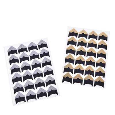 new 120PCS/(5 sheets) Vintage Corner Kraft Paper Stickers F