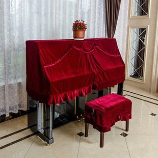 153*37*70 cm classical velvet upright piano cover dustproof