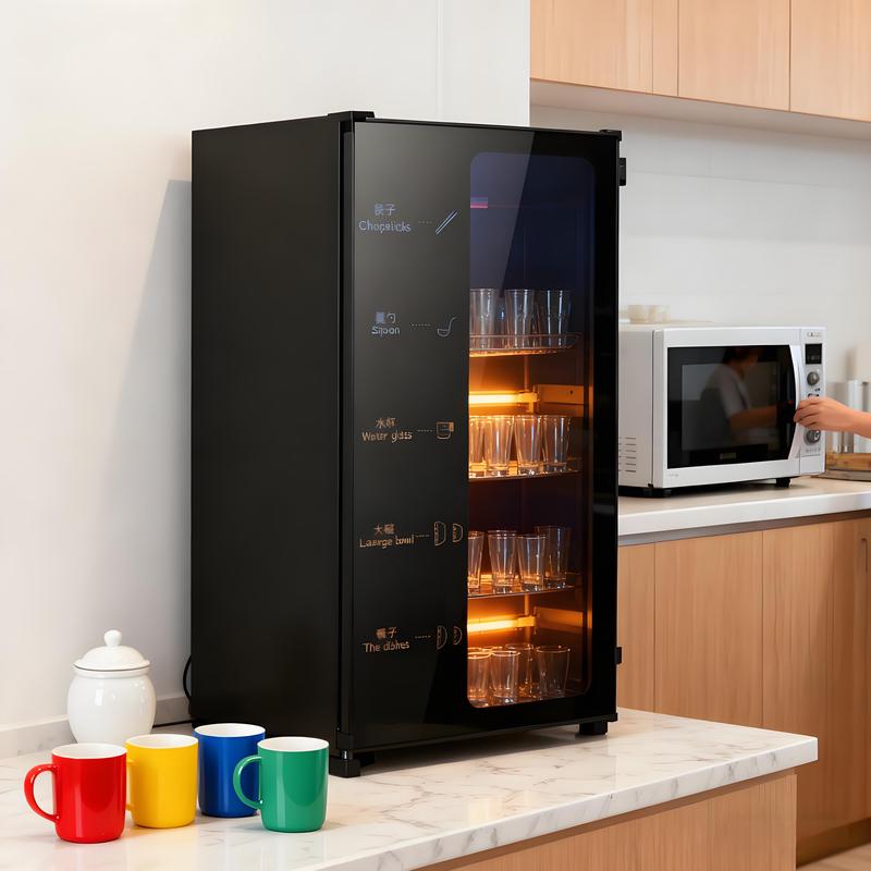 餐饮热风烘干宾馆茶杯消毒柜小型办公室茶室便携式消毒柜茶杯