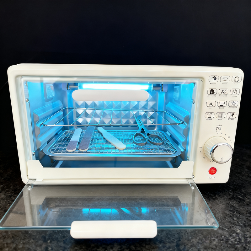 迷你修甲理发店臭氧机化妆刷小尺寸消毒柜定时热风牙针手机消毒盒