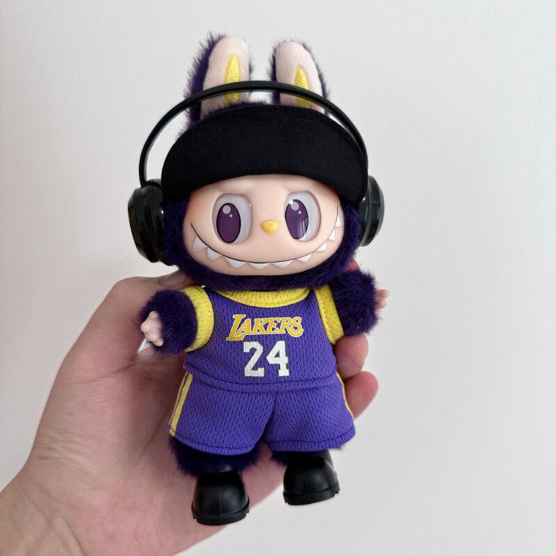NBA湖人24号布布玩偶娃衣篮球衣服套装一二三代穿新款紫色球衣图片