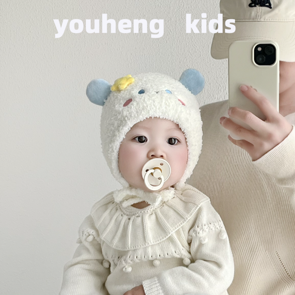 婴儿帽子秋冬季超萌婴幼儿小童毛绒护耳帽保暖针织帽新生男女宝宝,童装/婴儿装/亲子装,帽子,淘宝优惠券,粉丝福利购,淘宝优惠卷