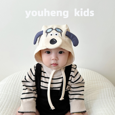 婴儿帽子春秋款女宝宝可爱公主帽