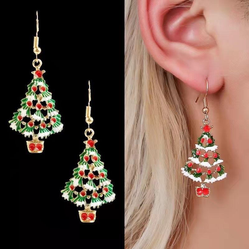 Earings Women Circle Vintage Christmas Geometric Earrings