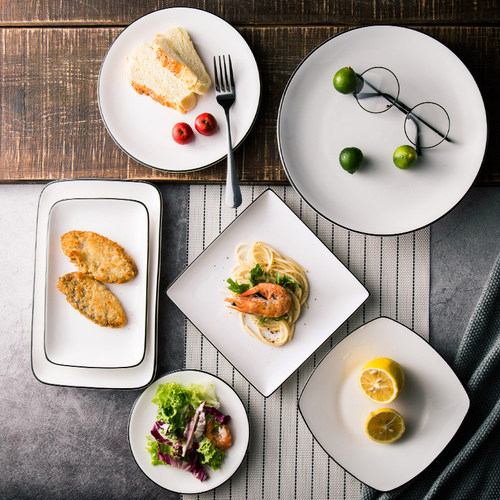 Japanese ceramic plates dish tray disc tableware set