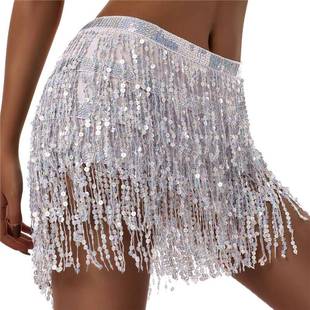 Dance Waist Practice Fringe Chain亮片流苏腰链女 Sequin Belly