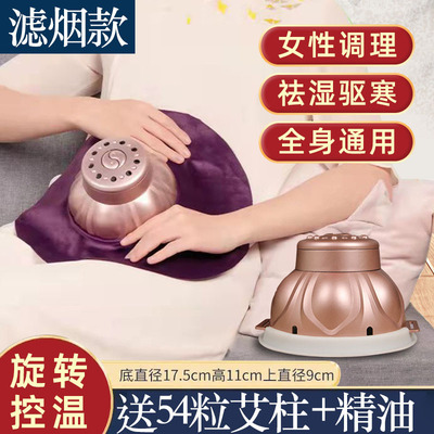 艾灸热敷理疗仪腹部肚子腰背部控温艾灸盒随身灸全身家用熏灸器cq