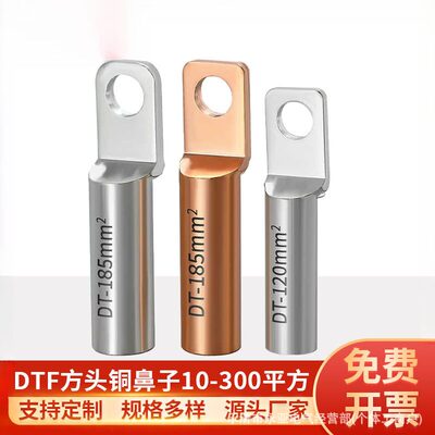 方头铜鼻子国标DTF接线端子紫铜
